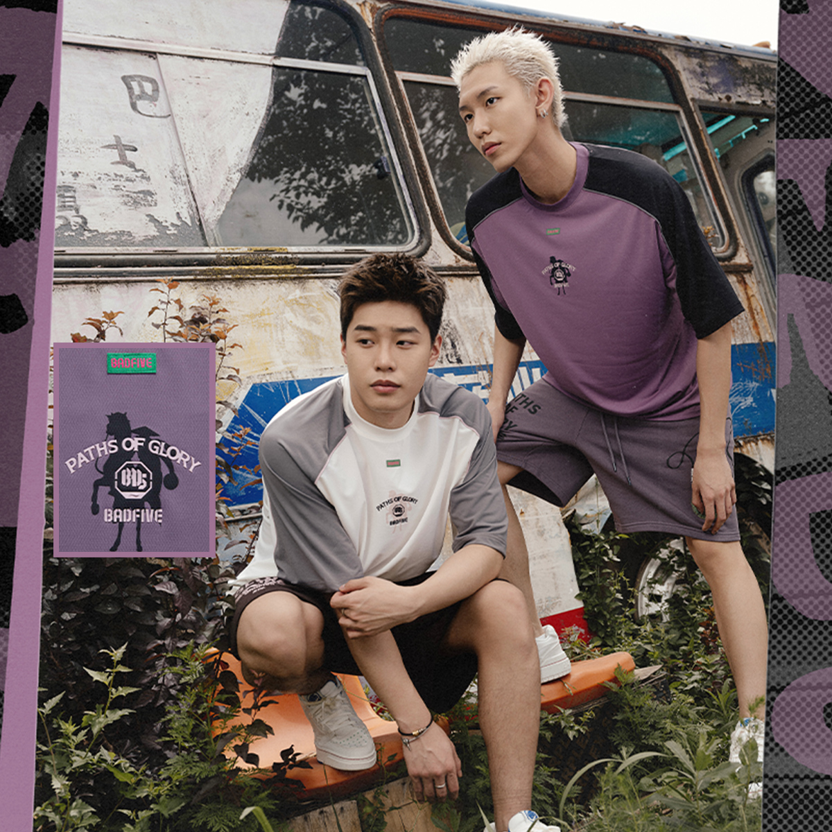 李宁正品反伍BADFIVE长安少年男子排湿速干拼色短袖文化衫AHSUD39