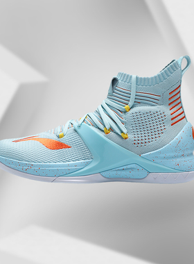 李宁正品运动鞋新款封锁男一体织透气高帮篮球专业比赛鞋ABAP057