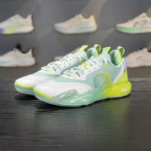 李宁正品全城12男大童减震耐磨回弹运动训练低帮篮球鞋YKBV078-5