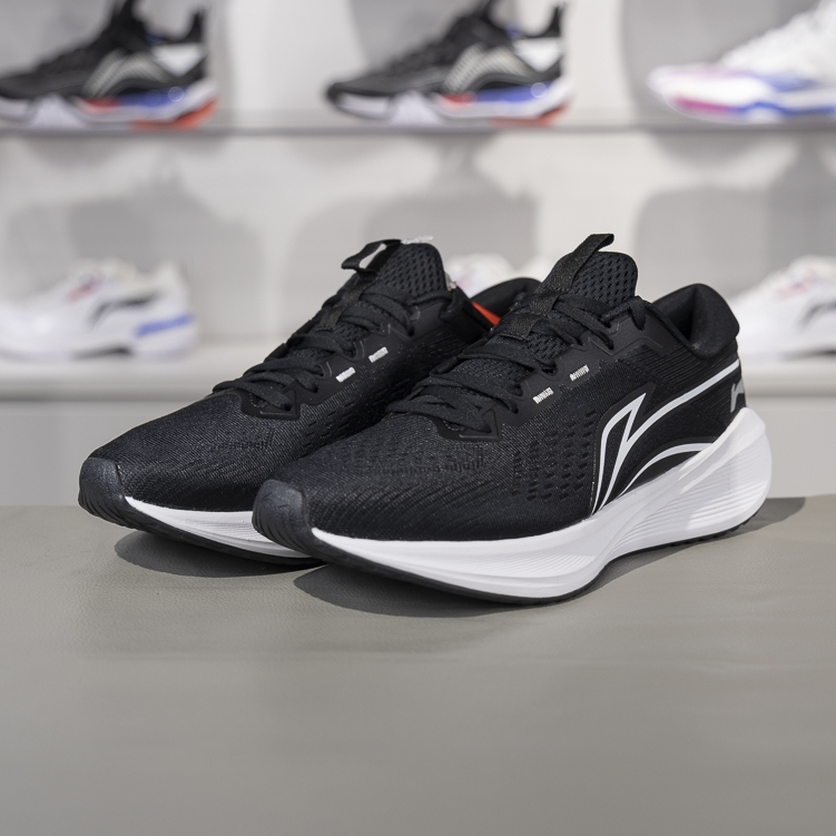 李宁正品吾适lite V2男子轻量高回弹舒适耐磨休闲慢跑鞋ARST053-3