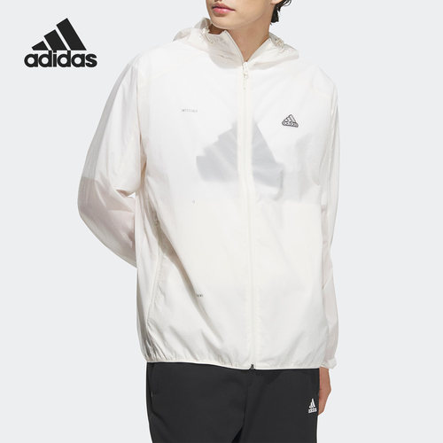 Adidas/阿迪达斯正品夏男子训练休闲连帽运动夹克外套IA8136