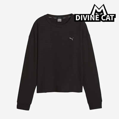 Puma/彪马正品UNWIND女士运动针织圆领套头透气休闲长袖524865-01