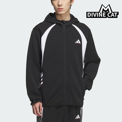 Adidas/阿迪达斯正品2025秋季款男士运动篮球拼接连帽外套KC0330