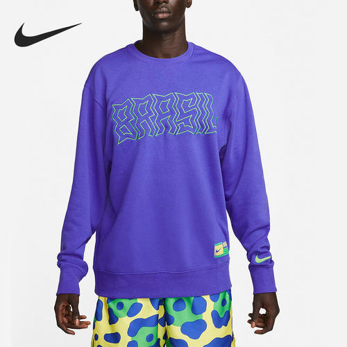 Nike/耐克正品男款袖口Logo刺绣圆领套头长袖卫衣DR9987-430