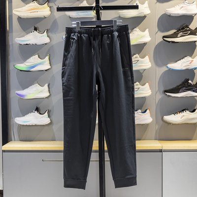 李宁正品健身系列男子束脚加绒保暖柔软亲肤针织运动裤AKLV833-2