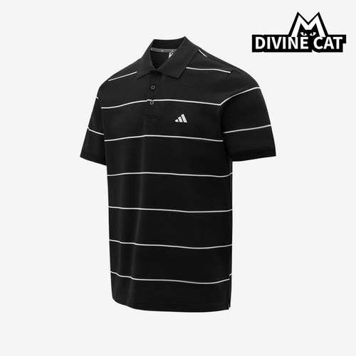 Adidas/阿迪达斯正品新款男黑白色条纹简约经典短袖Polo衫KS0419