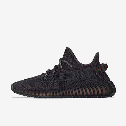 Adidas/阿迪达斯正品YEEZY 350V2男女镂空黑魂黑天使跑步鞋FU9006