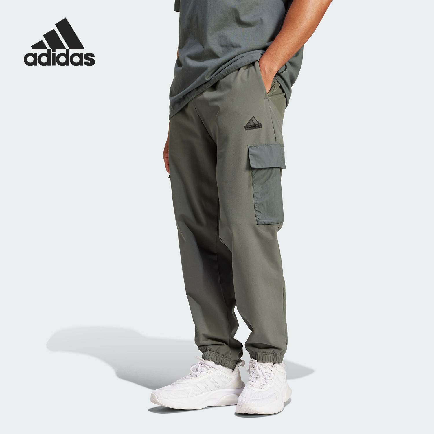 Adidas/阿迪达斯正品新款男士工装加绒宽松直筒长裤IN3699