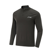 李宁正品 篮球系列男子简约舒适百搭半拉链立领运动长袖 T恤ATLU127