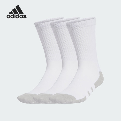 Adidas/阿迪达斯正品2025新款男女耐磨运动袜三双装JD9571