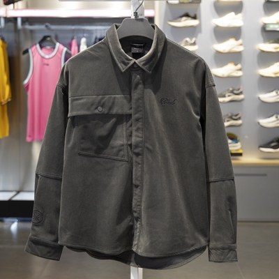 李宁正品韦德系列男子加绒保暖宽松休闲运动翻领外套AFDU223-5