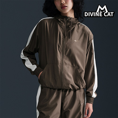 Nike/耐克正品女士运动休闲轻盈宽松舒适拉链连帽外套FV6299-004