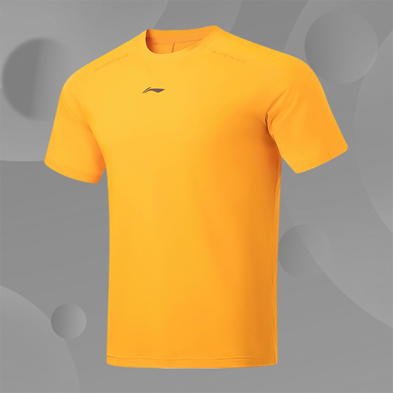 Lining/李宁正品健身系列男子速干透气运动休闲短袖T恤ATST035