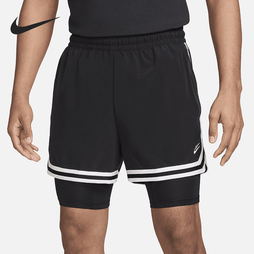 耐克男士二合一透气篮球短裤