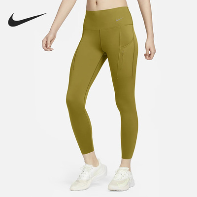 耐克女子包覆中腰口袋紧身裤
