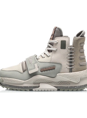 李宁正品CF ALIEN骇客休闲鞋男士男鞋新款厚底高帮运动鞋AGLQ167