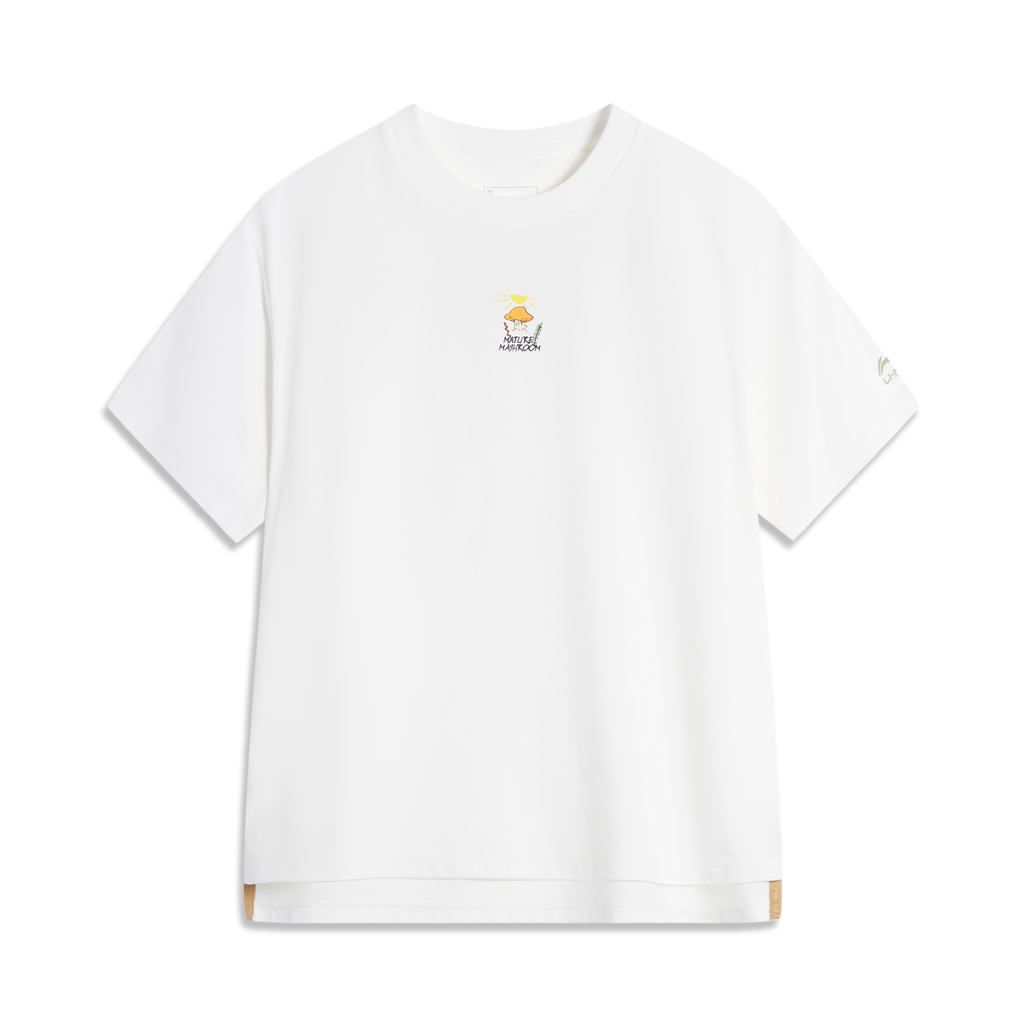 李宁正品生活系列女大童运动冰感舒适宽松休闲短袖文化衫YHSU100