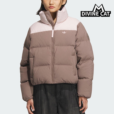 Adidas/阿迪达斯正品冬季女士运动经典拉链保暖面包羽绒服KC2660