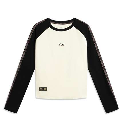 李宁正品中国文化系列故宫联名女子时尚潮流透气长袖T恤AHSW390