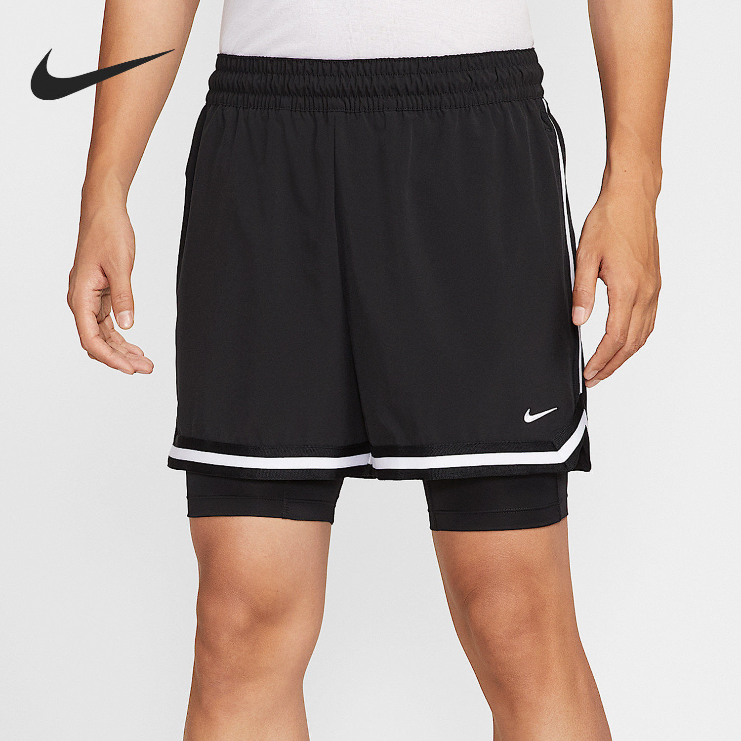 Nike/耐克正品DNA Dri-FIT男士二合一篮球运动短裤HJ4234-010