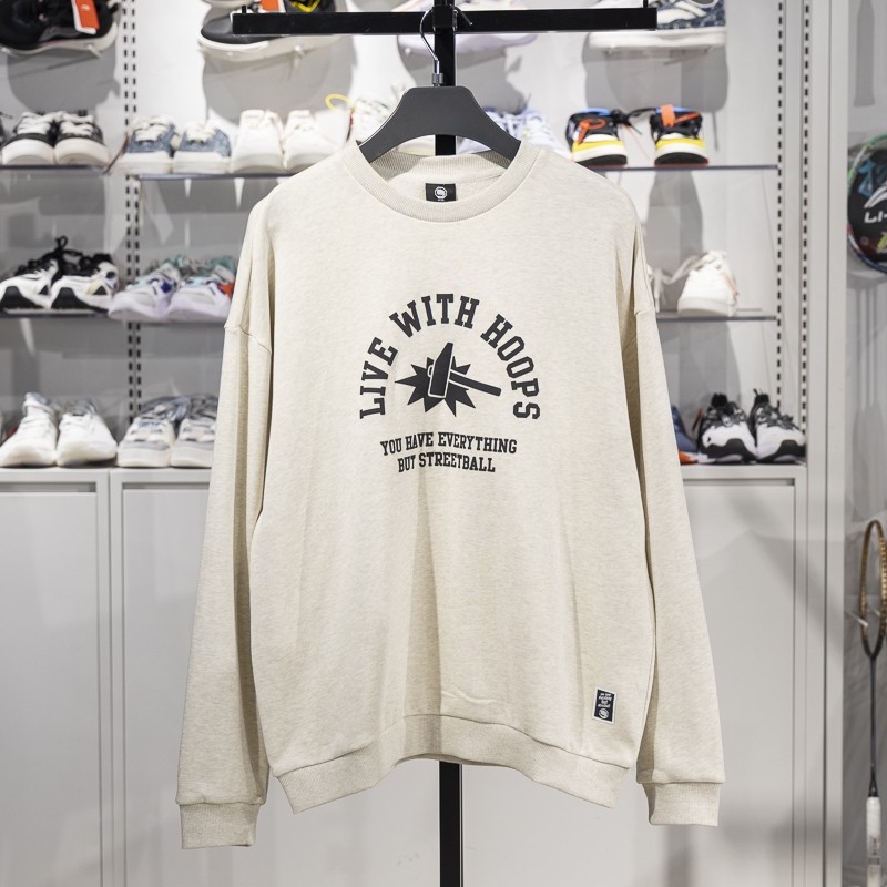 李宁正品反伍BADFIVE男子宽松百搭柔软舒适针织套头卫衣AWDV195-3