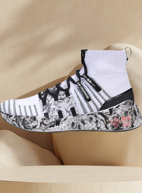 李宁正品健身女款春季无界一体织袜套运动鞋 AFPQ048