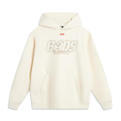 李宁正品反伍BADFIVE男子户外休闲加绒保暖连帽卫衣套头衫AWDV877