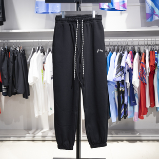 AKLT792 李宁正品 健身系列女子加绒保暖宽松针织束脚运动长裤