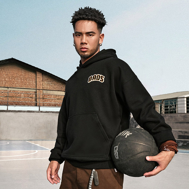 李宁正品男子加绒保暖连帽卫衣