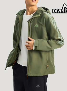 Adidas/阿迪达斯正品2025男士抓绒耐穿保暖户外运动夹克KR2497