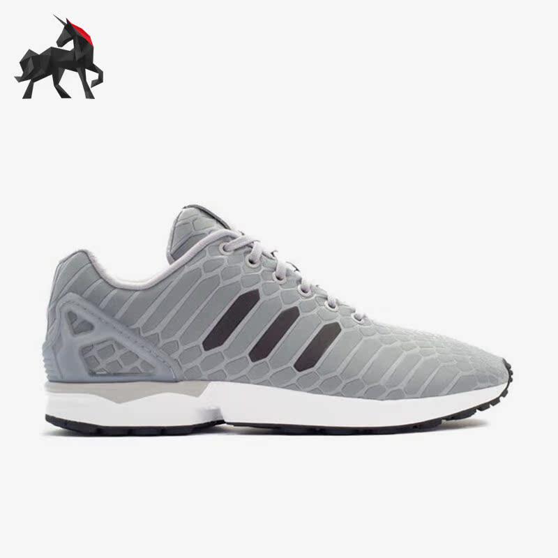 Adidas/阿迪达斯正品三叶草ZX FLUX男子运动轻便跑步鞋B24442