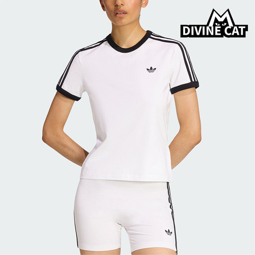 Adidas/阿迪达斯正品三叶草女士圆领经典套头透气修身短袖KD3683