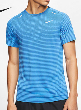 Nike/耐克正品男子反光跑步训练运动圆领短袖T恤 CJ5345-402