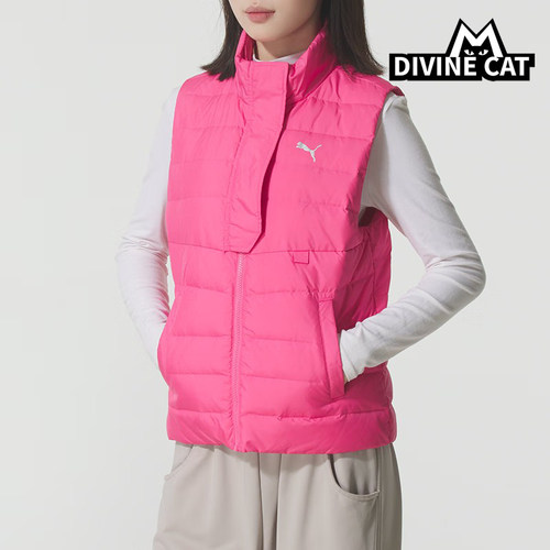 Puma/彪马正品冬季女士拉链时尚经典保暖轻盈羽绒马甲528704-92