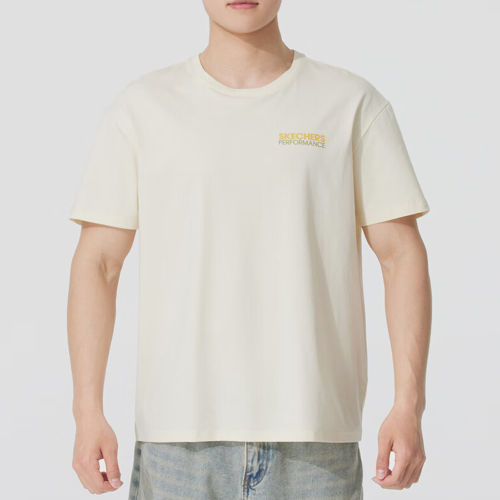 Skechers斯凯奇正品男女短袖圆领透气休闲运动T恤P225U123-00NA
