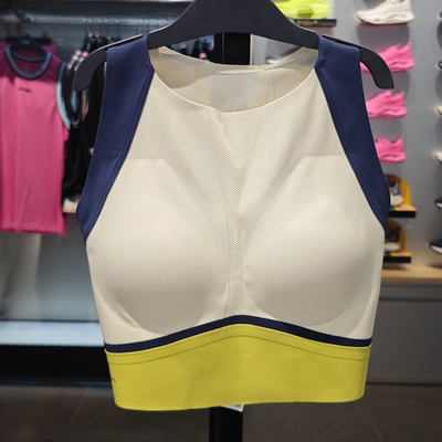 李宁正品健身系列女子中度支撑透气紧身训练运动内衣AUBU012-1