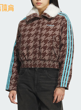 Adidas/阿迪达斯正品三叶草女士休闲翻领耐穿保暖短款棉服KA9732