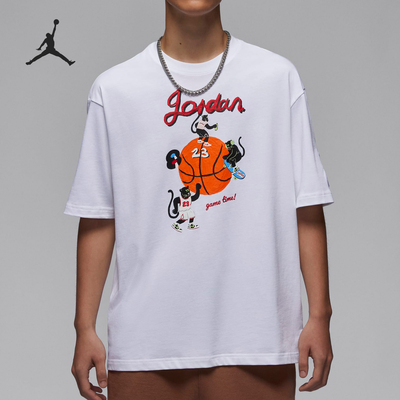 Nike/耐克正品JORDAN男士篮球运动印花宽松短袖HM4899-100