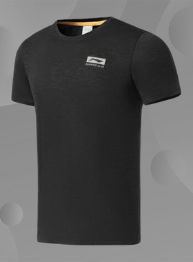 Lining/李宁正品男子跑步系列健身训练凉爽速干短袖T恤ATSS387