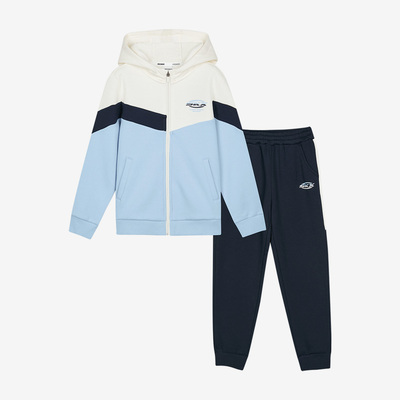 Skechers/斯凯奇正品新款儿童运动透气休闲连帽夹克松紧长裤