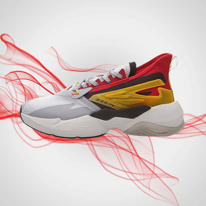 中国李宁运动时尚系列男子潮流休闲鞋透气经典速干运动鞋AGLQ029