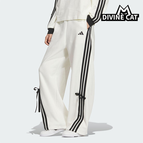 Adidas/阿迪达斯正品2025秋季款女士日常运动宽松针织长裤KG3857