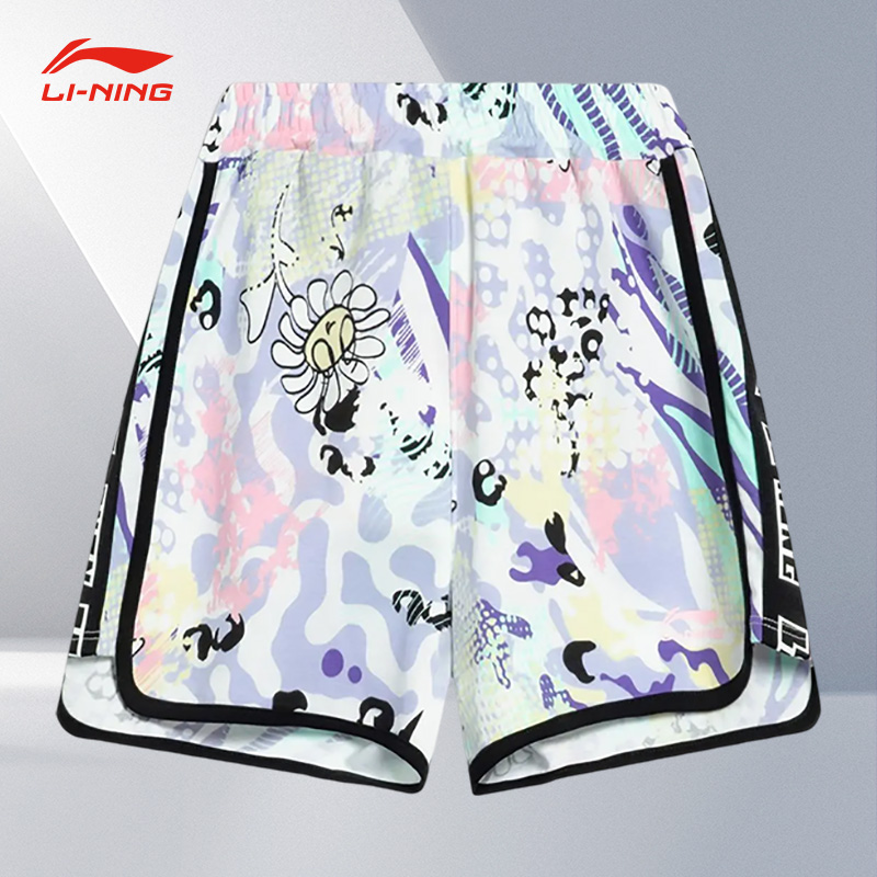 Lining/李宁正品女大童运动潮流系列时尚休闲透气运动短裤YKST022