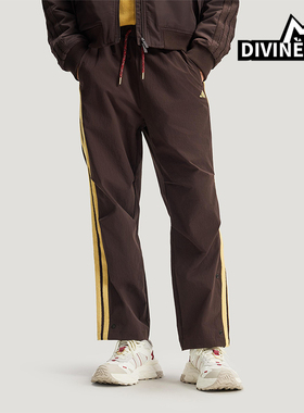 Adidas/阿迪达斯正品2025冬季款男士日常梭织直筒运动长裤KE4063