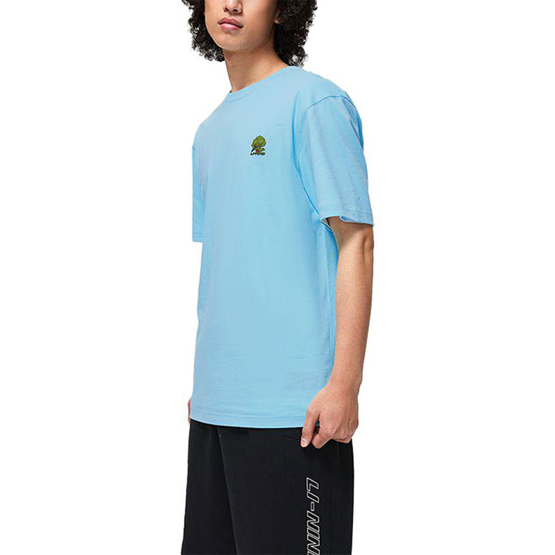 Lining/李宁正品运动生活系列男子宽松休闲透气短袖T恤AHST183