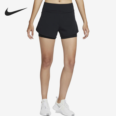 Nike/耐克正品DRI-FIT BLISS 女子二合一运动短裤DX6023-010