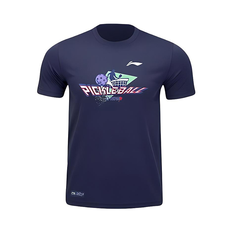 李宁正品匹克球系列男子运动休闲简约圆领套头短袖T恤AHSUF87-1