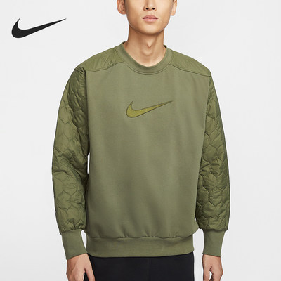 Nike/耐克正品2025春季男士拼接篮球加绒运动卫衣FN2668-222