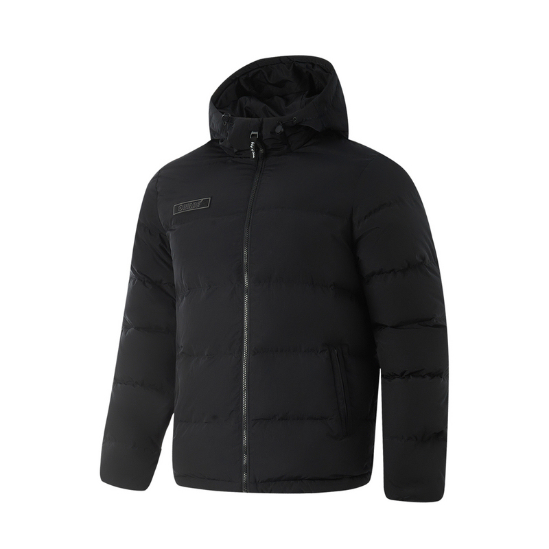 李宁正品韦德系列男子休闲保暖纯色百搭运动连帽羽绒服AYMU555-1