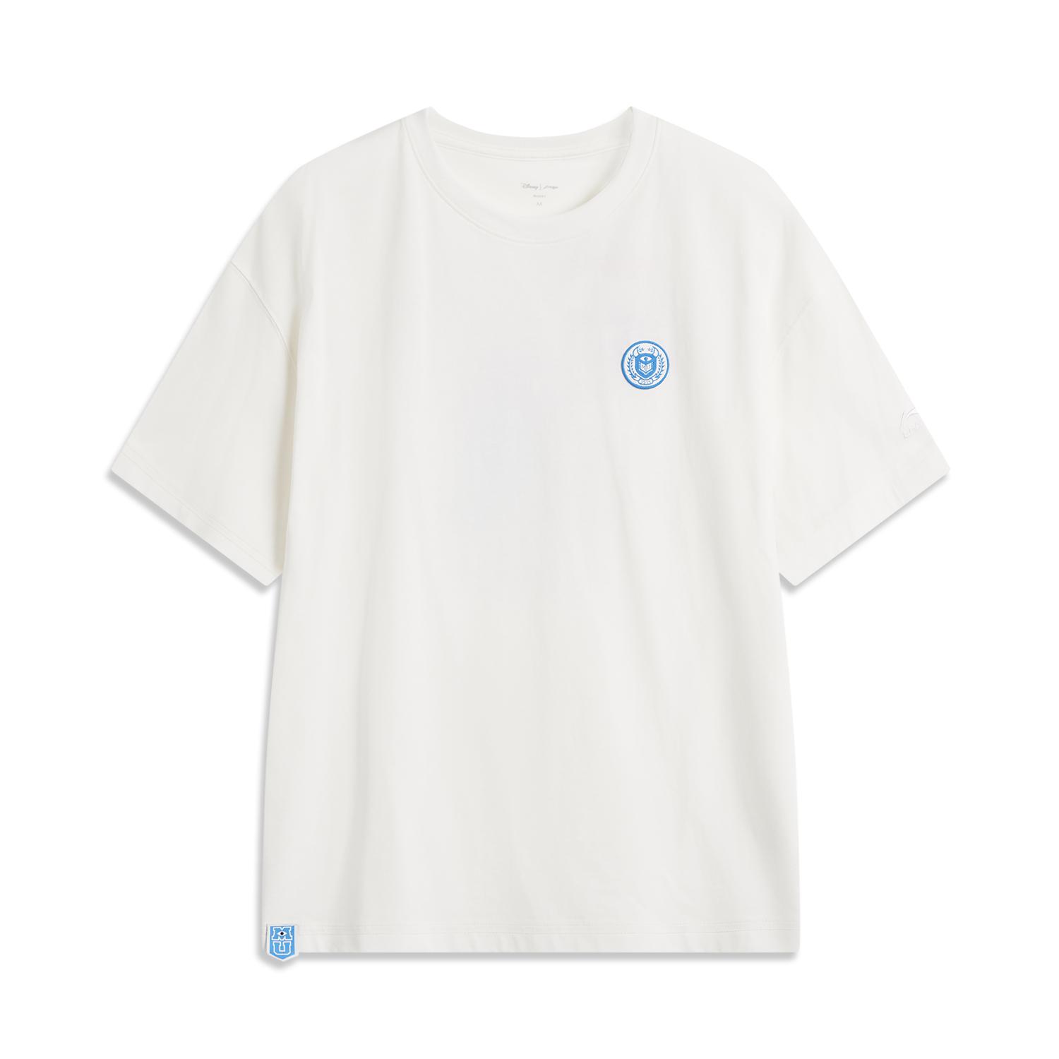 李宁正品迪士尼怪兽大学联名系列女子卡通印花宽松短袖T恤AHSU486